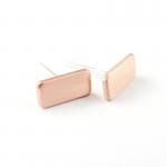 Copper Post Earrings . Small Geometric Studs