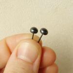 Small Silver Studs . Black Oxidized Sterling..
