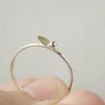 Delicate Ring. Sterling Silver And Gold Brass..