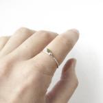 Delicate Ring. Sterling Silver And Gold Brass..