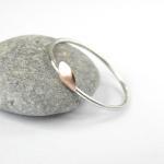 Delicate Leaf Ring. Sterling Silver And Copper..